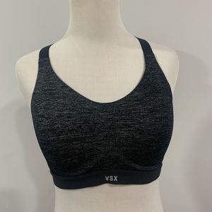 VSX Black Heathered Seamless Sports Bra